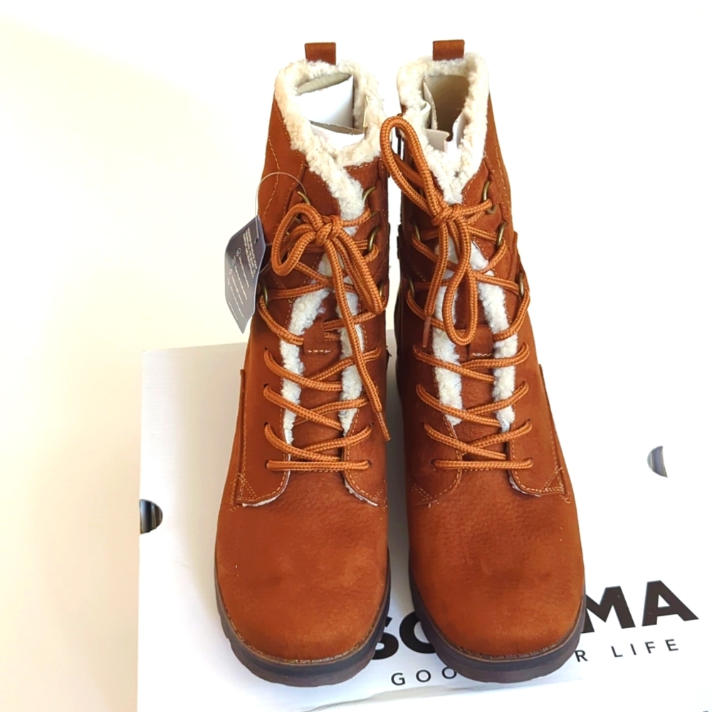 Sonoma Goods For Life Platypus Women's Sherpa-Lined Combat Boots - Picture 3 of 5